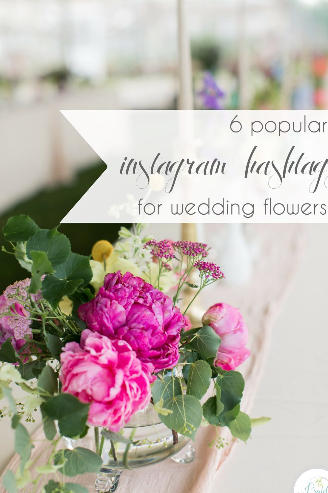 6 hashtags populares de Instagram para flores de boda |