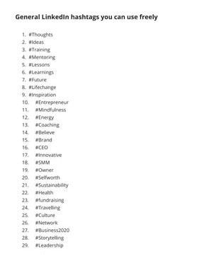 264 hashtags de tendencia en LinkedIn para expandir tu red |