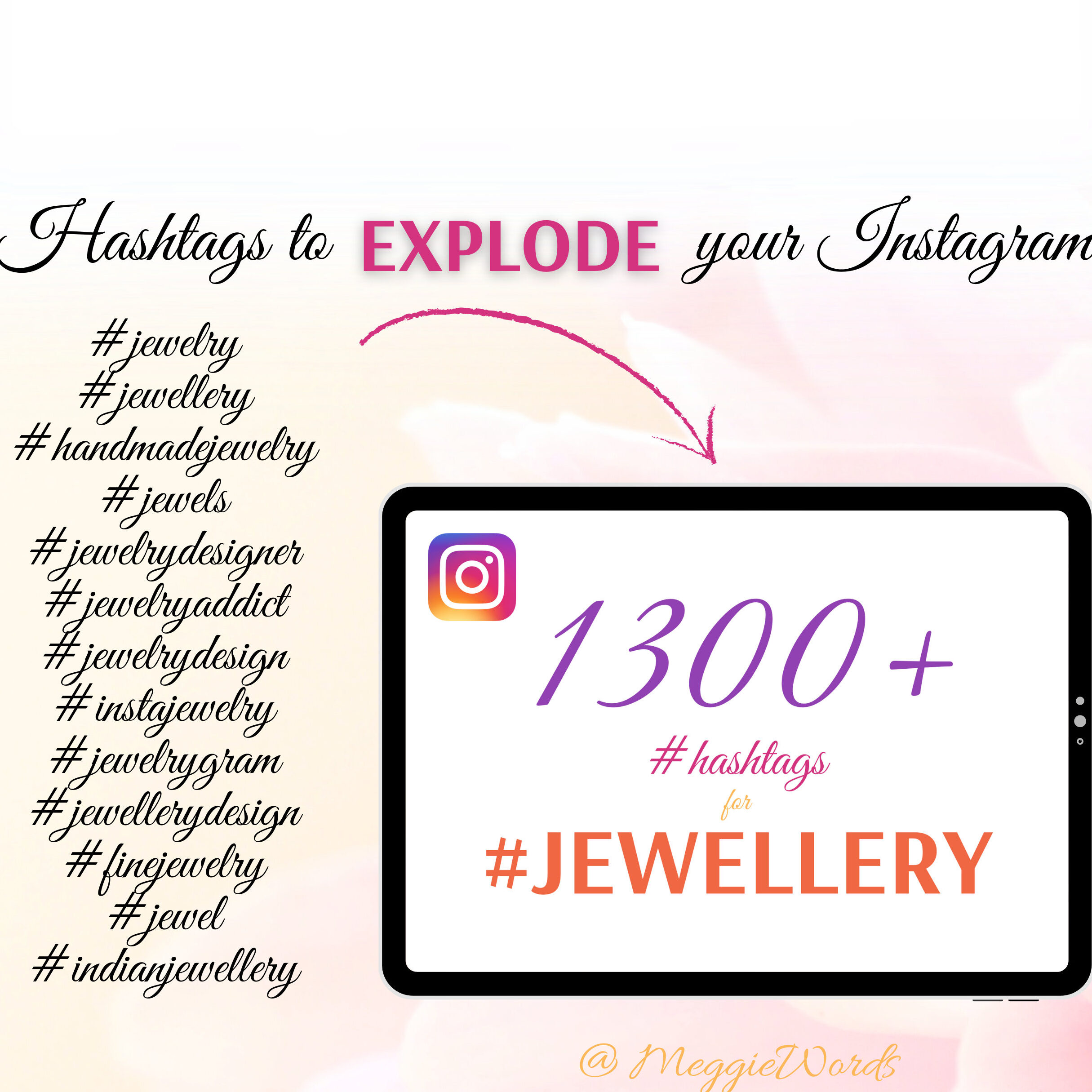 Comprar Hashtags de Instagram para JOYERÍA, 1300 mejores palabras clave para ...