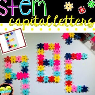 Letras del alfabeto con tallo de hashtag de From Kindergarten With Love Kelly...